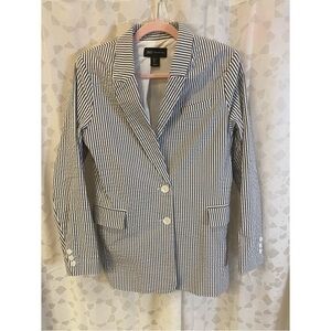Jones New York Women's Pinstripe Seersucker Blazer